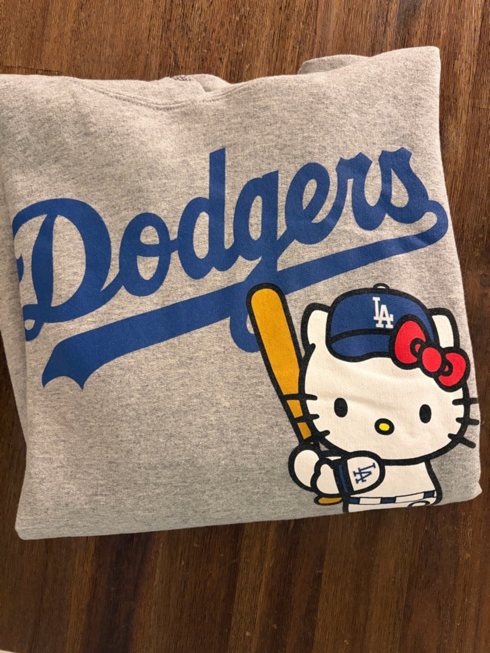 Hello Kitty x Dodgers Gray Graphic Sweatshirt